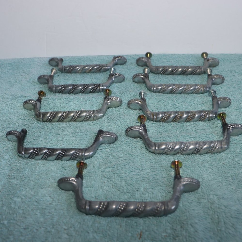 Belwith Southwest Lodge Silver Medallion Cabinet Handle Pulls 9 Total